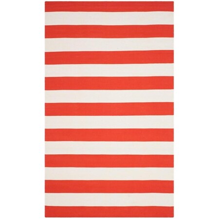 Safavieh Montauk Hand Woven Rectangle Rug- Rust - Ivory- 3 X 5 Ft. MTK712L-3